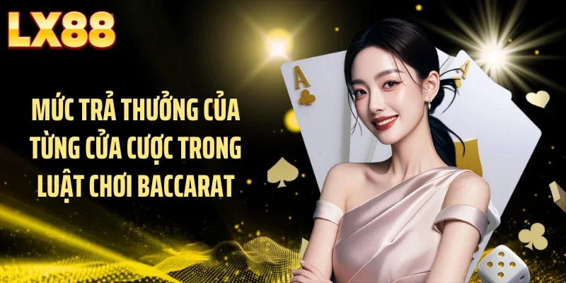 Mức trả thưởng của từng cửa cược trong luật chơi baccarat